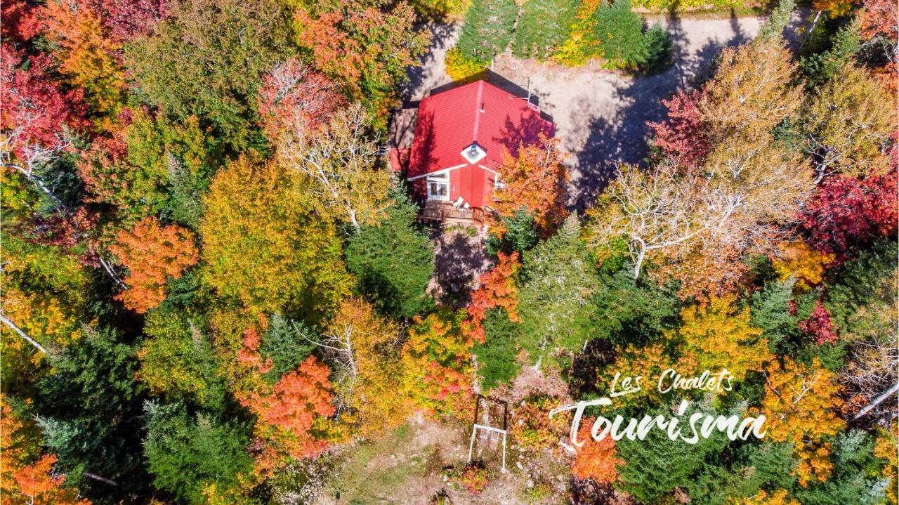 Les Chalets Tourisma - Chalet Dans Les Bois Avec Lac Prive - Le Colibri Saint-Raymond Exterior foto